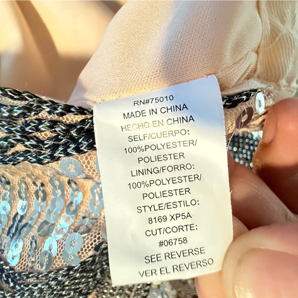 Gold and Pink Halter Mini Sundress for Night Out - Picture 7 of 8